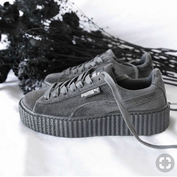 puma creepers grey suede